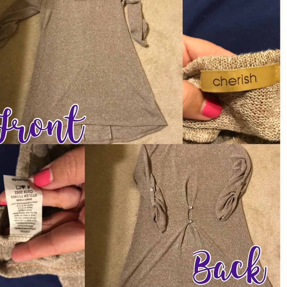 Oatmeal Button Back Sweater
